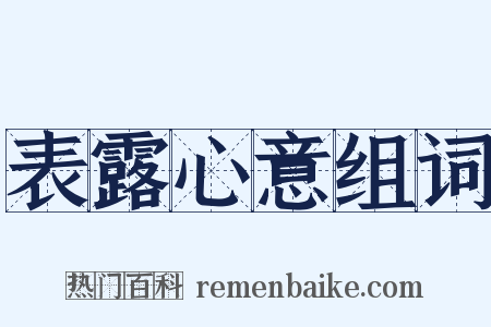 表露心意组词是什么意思的图片